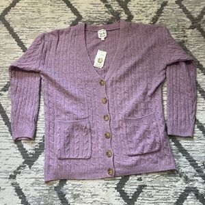 Hippie Rose Lilac Cardigan Sweater Size M